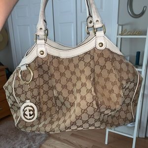 Gucci hand bag sukey light brown